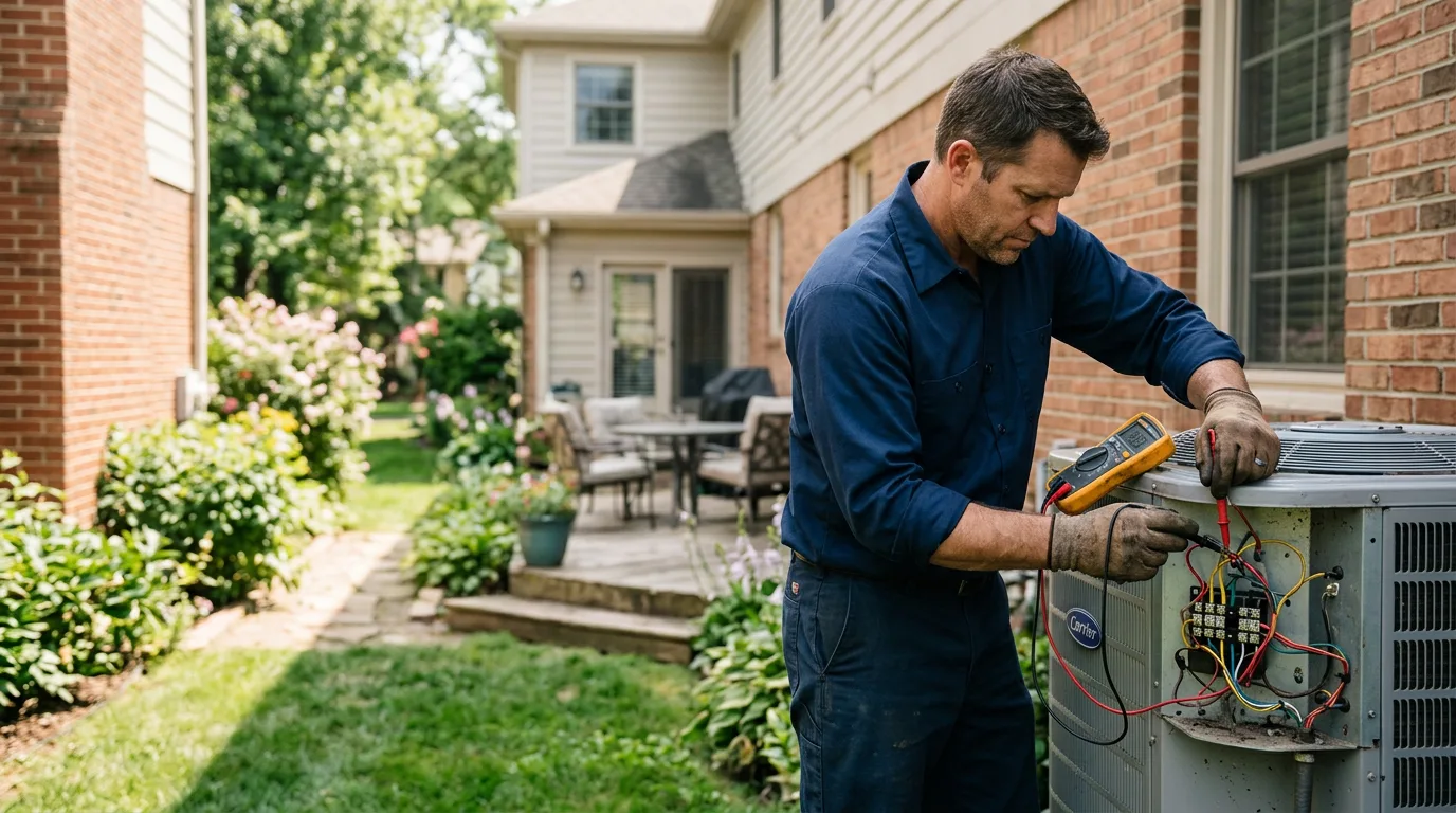 HVAC technician working near East Otis, MA